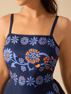 CAJUNI Vestido Curto Preto com Alça em Estilo Boho Tropical, Impressão de Plantas, Azaléia, Girassol para Férias Casuais de Verão para Mulheres