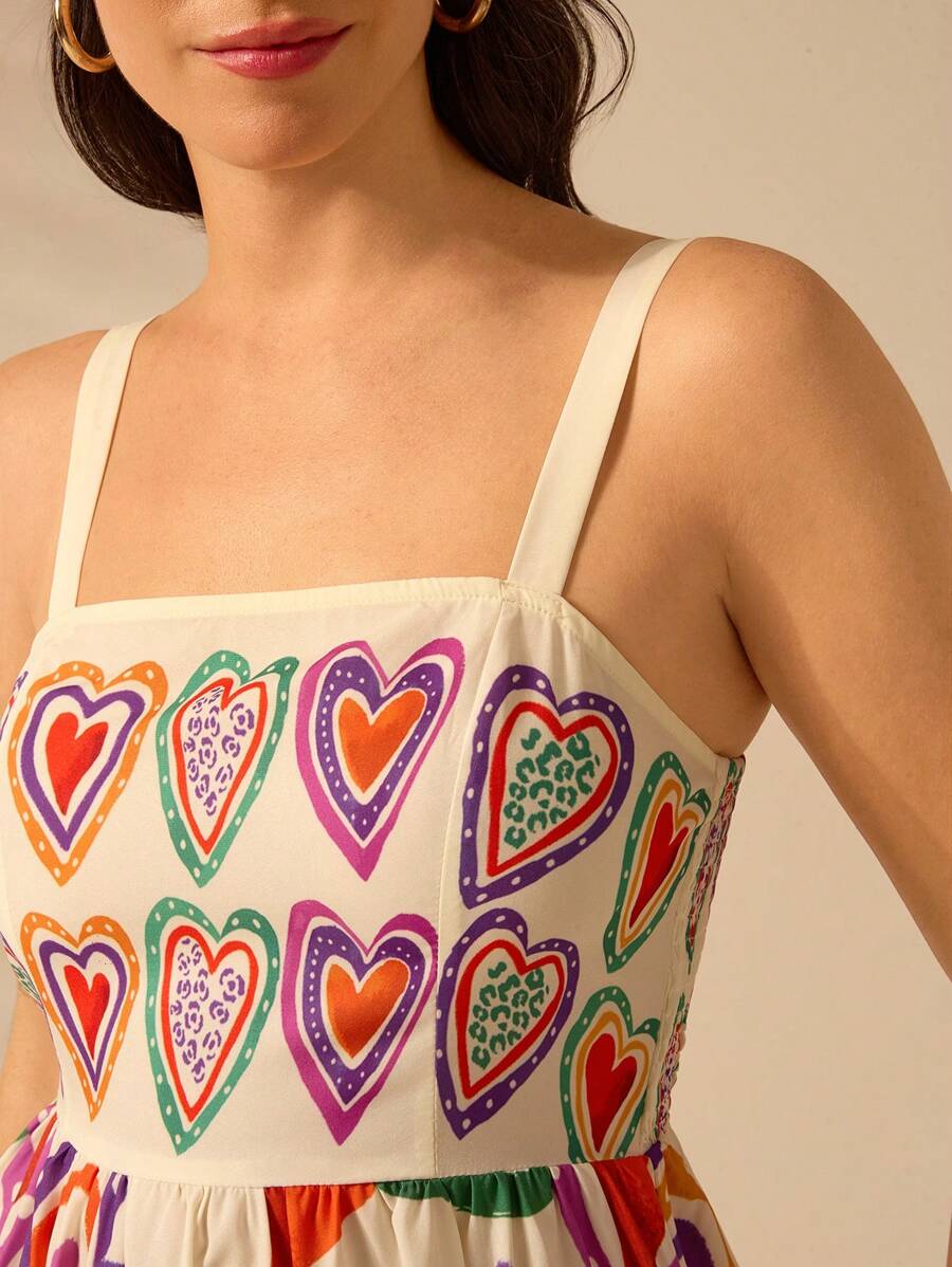 CAJUNI Vestido de Verão Casual de Férias Sem Mangas com Estampa Colorida de Árvore de Palma Tropical e Oceânica, Estilo Boho
